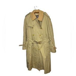 Burberry Men’s Wool Lined Trench Coat Nova Check Size 44 Reg